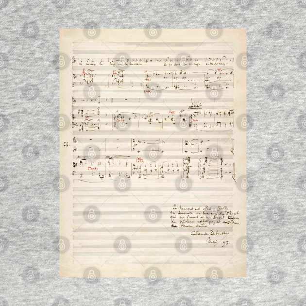 Debussy | Claude Debussy original handwritten score | 2 of 2 by Musical design